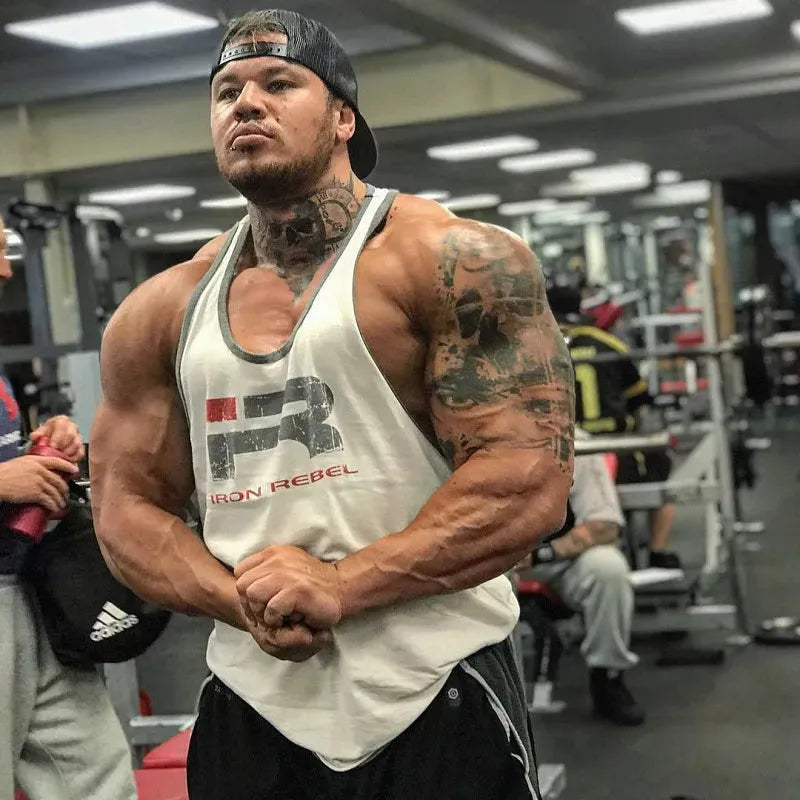 Mens Bodybuilding Fitness Cotton Vest - Bellarte Enchanté Mens Bodybuilding Fitness Cotton Vest